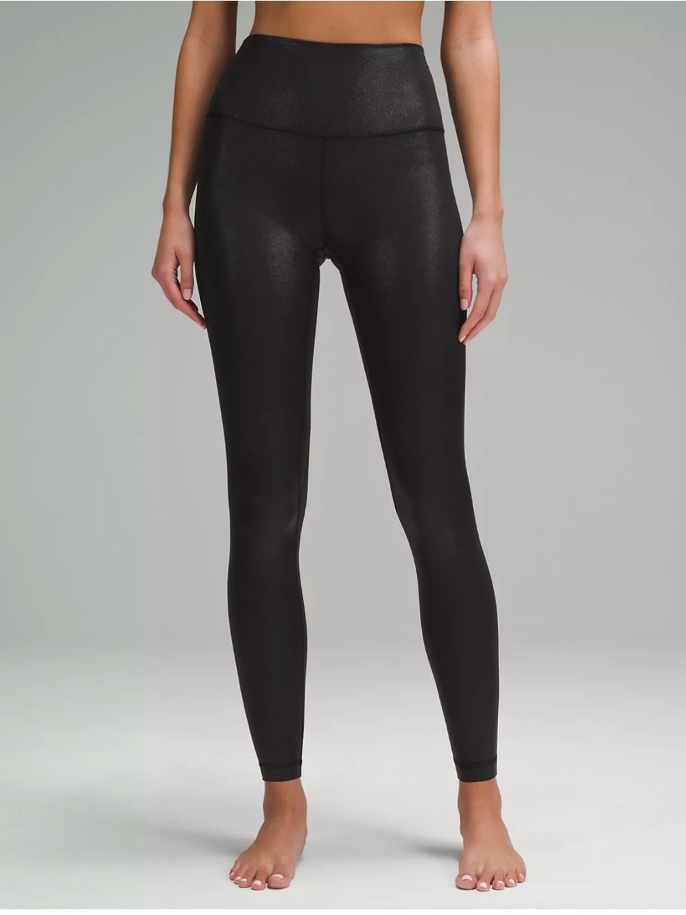 Women’s lululemon Align™ High-Rise Pant 28" Black Shiny Leggings - 14